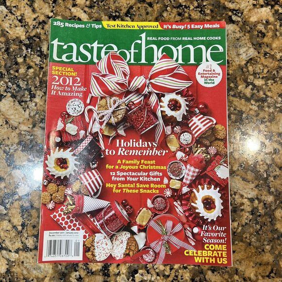 Lot Of 4 Taste Of Home Back Issues Recipes Magazines 2012 3 Holiday Magazines - Picture 2 of 11